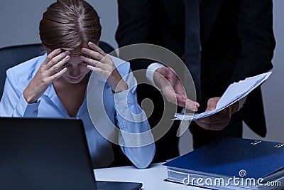 Secretary and her director at work Stock Photo