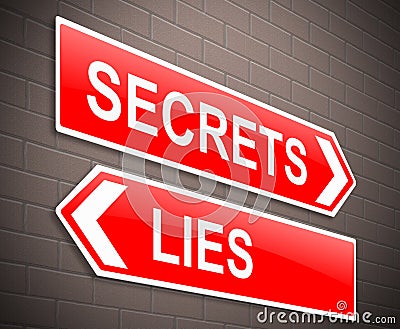 Secrets and lies concept. Stock Photo