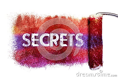 The secrets word painting Stock Photo