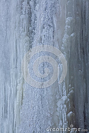 Section of Frozen Munising Falls Stock Photo