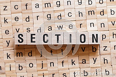 Section word concept Stock Photo