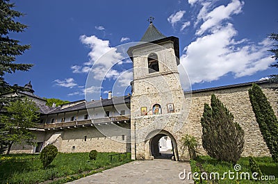 Secu monastery surrounding walls Stock Photo