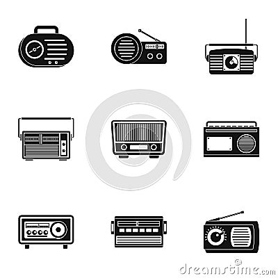Secular icons set, simple style Stock Photo