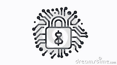 Secure Bitcoin Encryption Lock Vector Icons for Digital Currency Websites Vector Illustration