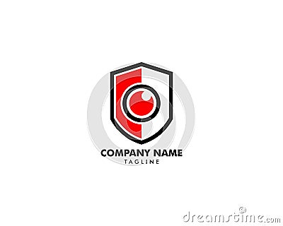 Secure Camera Logo Template Design Vector Vector Illustration