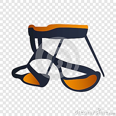 Secure climb protect icon, cartoon style Vector Illustration