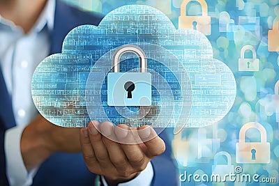 Secure Cloud Data: Protecting Digital Assets with Advanced Encryption Stock Photo