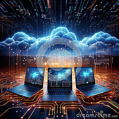 Secure Cloud Infrastructure: Enhancing Data Protection, cloud computing free Stock Photo