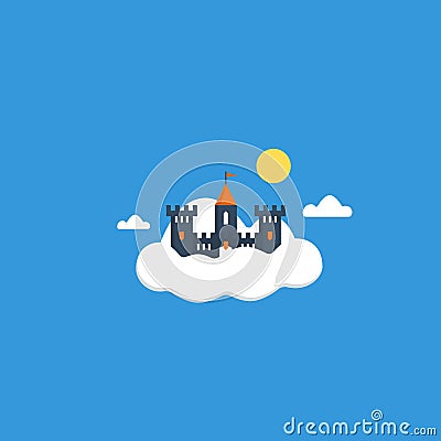 Secure cloud storage Vector Illustration