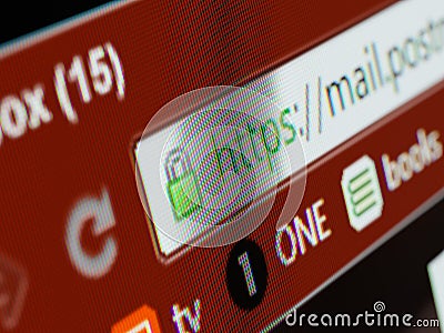 Secure Connection In Abstract Browser Address Bar Editorial Stock Photo