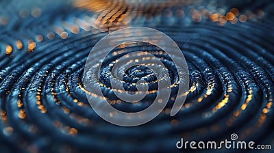 Secure Digital Fingerprint Scanning - The Future of Authentication. Concept Biometric Stock Photo