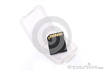 A secure digital memory card Stock Photo