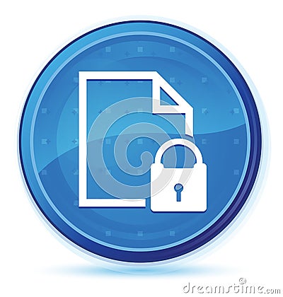 Secure document icon midnight blue prime round button Vector Illustration