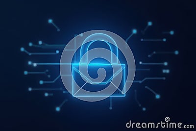 Secure Email Hosting Solution Stock Photo