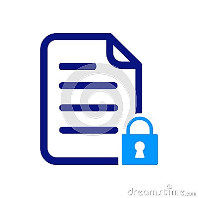 Protected document file data system Stock Photo