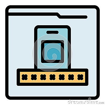 Secure folder icon vector flat Stock Photo