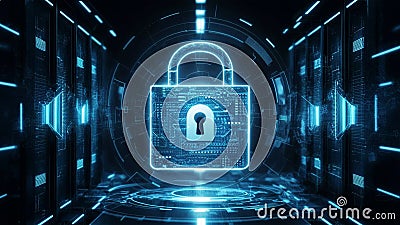Secure high tech environment with tech support Stock Photo