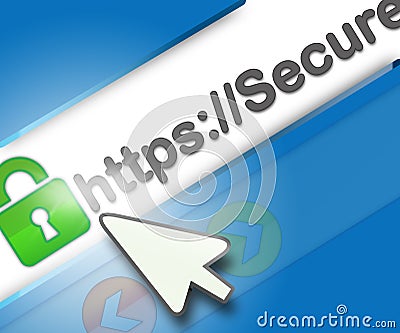 Secure internet browsing Stock Photo