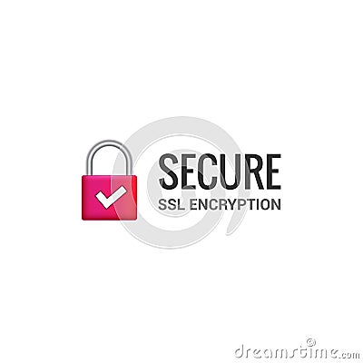 Secure internet connection SSL icon. Isolated secured lock access to internet illustration design. SSL safe guard Vector Illustration