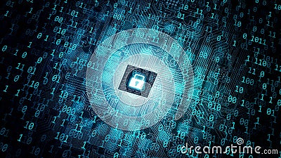 Secure internet data processing concept Stock Photo