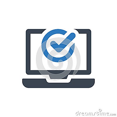 Secure laptop icon Vector Illustration