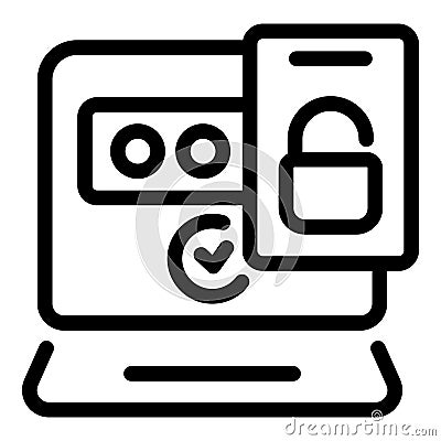 Secure login process with password and two factor authentication Stock Photo