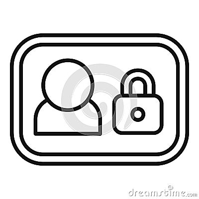 Secure login system protecting user profile with padlock icon Stock Photo