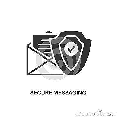 Secure messaging icon Vector Illustration
