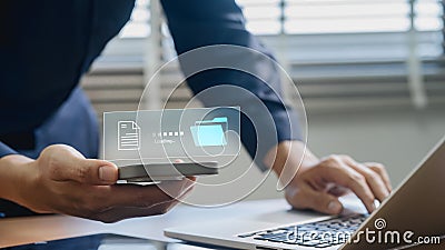 Secure Mobile and Cloud Data Management Solutions. Advanced File Sharing Tools for Seamless Document Transfers and Improved Stock Photo