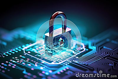 Secure Networks Safeguarding Your Data with Cybersecurity. created with Generative AI Stock Photo