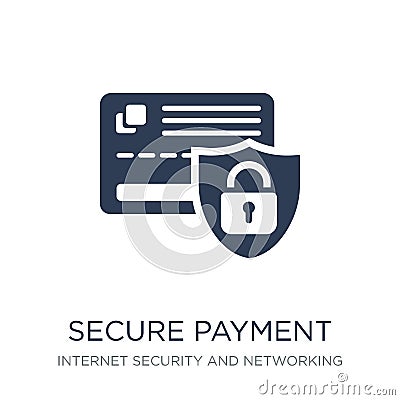 Secure Payment icon. Trendy flat vector Secure Payment icon on w Vector Illustration