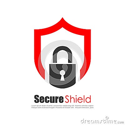 Secure protection abstract logo Vector Illustration