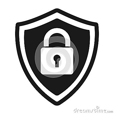 Secure protection abstract logo. vector shield lock Icon Vector Illustration