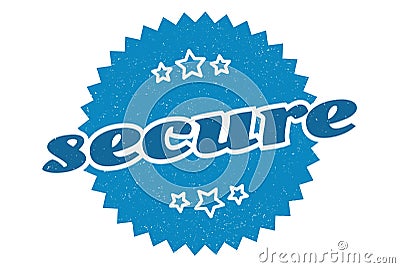 secure sign. secure vintage retro label. Vector Illustration