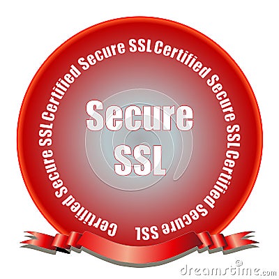 Secure SSL Seal Cartoon Illustration