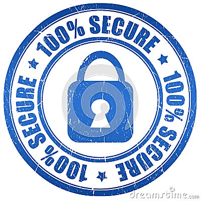 Secure stamp Stock Photo