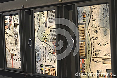 Password storage box made of ceramic bricks Stock Photo