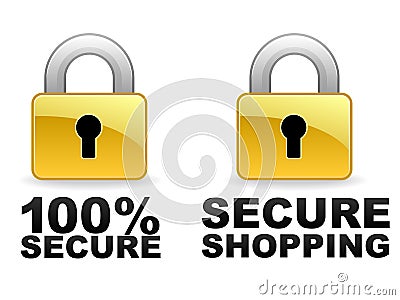 Secure Web Banners Vector Illustration