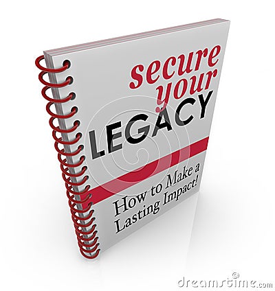 Secure Your Legacy Advice Book How to Protect Assets Finances Stock Photo