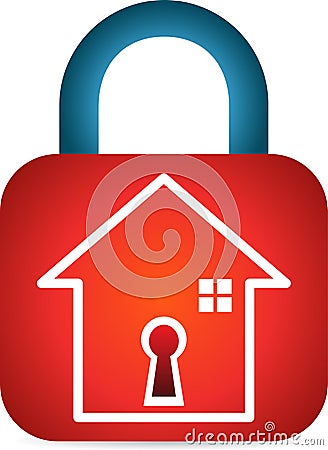 Secured home Vector Illustration