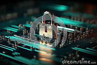 Securing the Digital Realm Cybersecurity, Privacy, and Data Protection. created with Generative AI Stock Photo