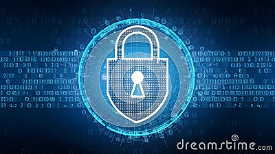 Securing Online Data with Advanced Encryption. Concept Cybersecurity Measures, End-to-End Stock Photo