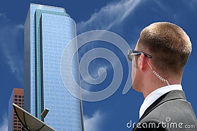 Security agent surveillance Stock Photo