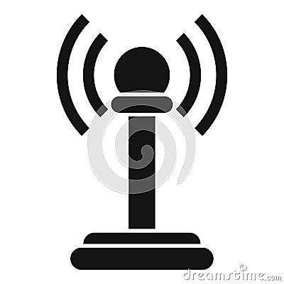 Security alarm icon simple vector. Prevent intrusion Stock Photo