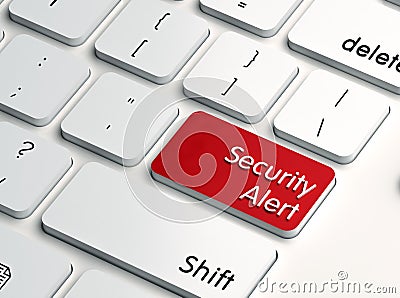 Security alert computer key Stock Photo