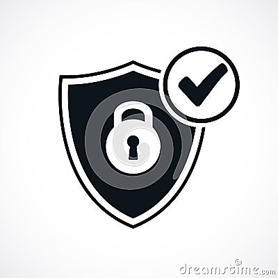 Security approval check icon. Digital protection and security data concept â€“ for stock Stock Photo