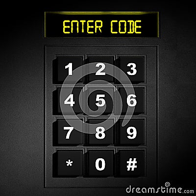 Security black numeric pad Stock Photo