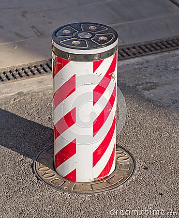 Security Bollard Stock Photo