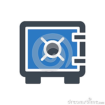 Security boxvector glyph color icon Vector Illustration