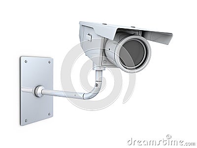 Security cam 3d Cartoon Illustration